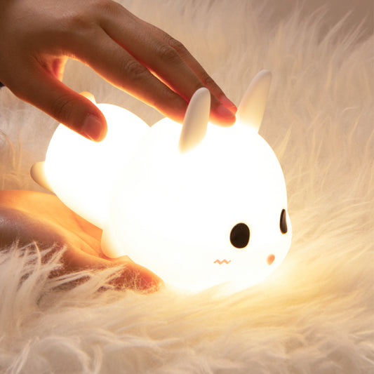 Creative cute bunny silicone lamp for children